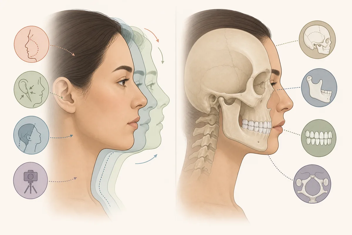 Editorial comparison of temporary expression and posture factors versus deeper jaw and dental structure